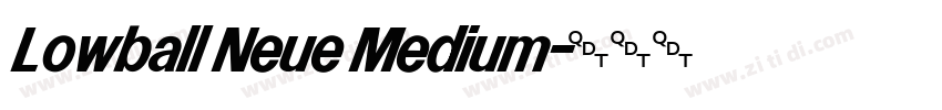 Lowball Neue Medium字体转换